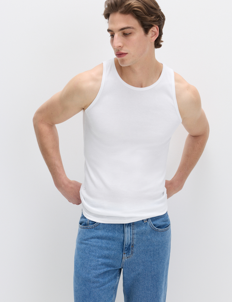 3 Pack Essential Cotton Sleeveless Vests