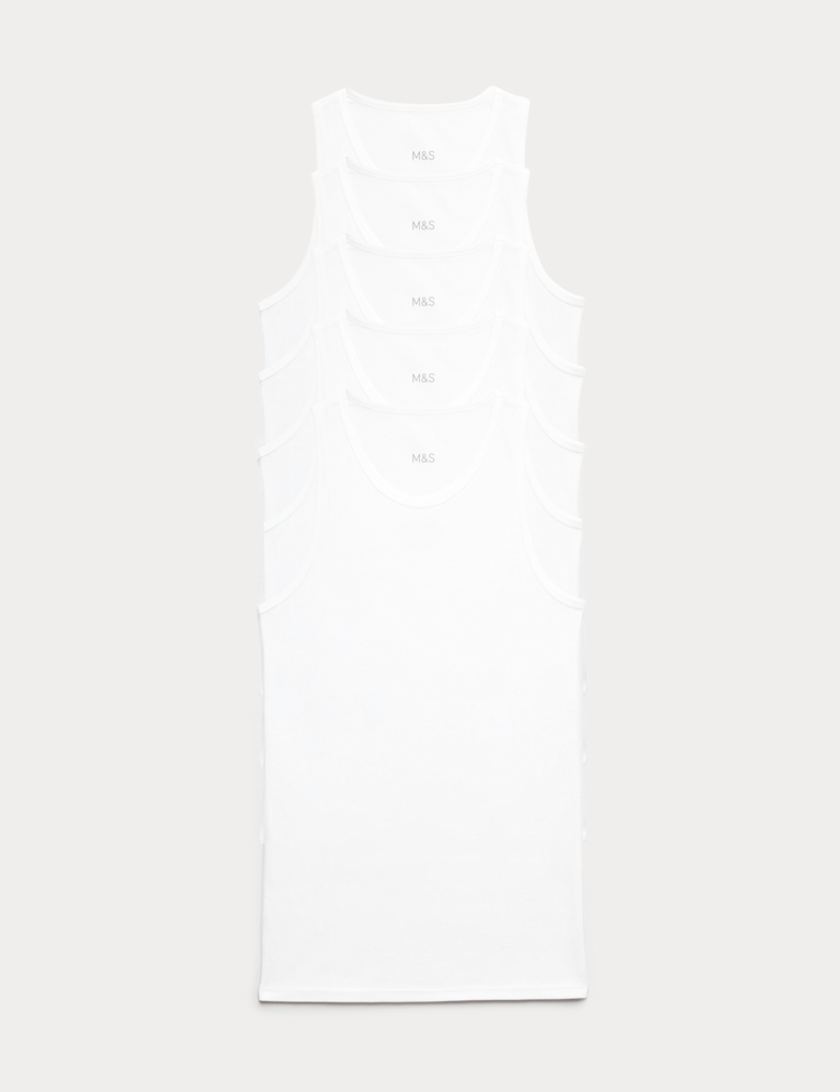 5 Pack Essential Cotton Sleeveless Vests