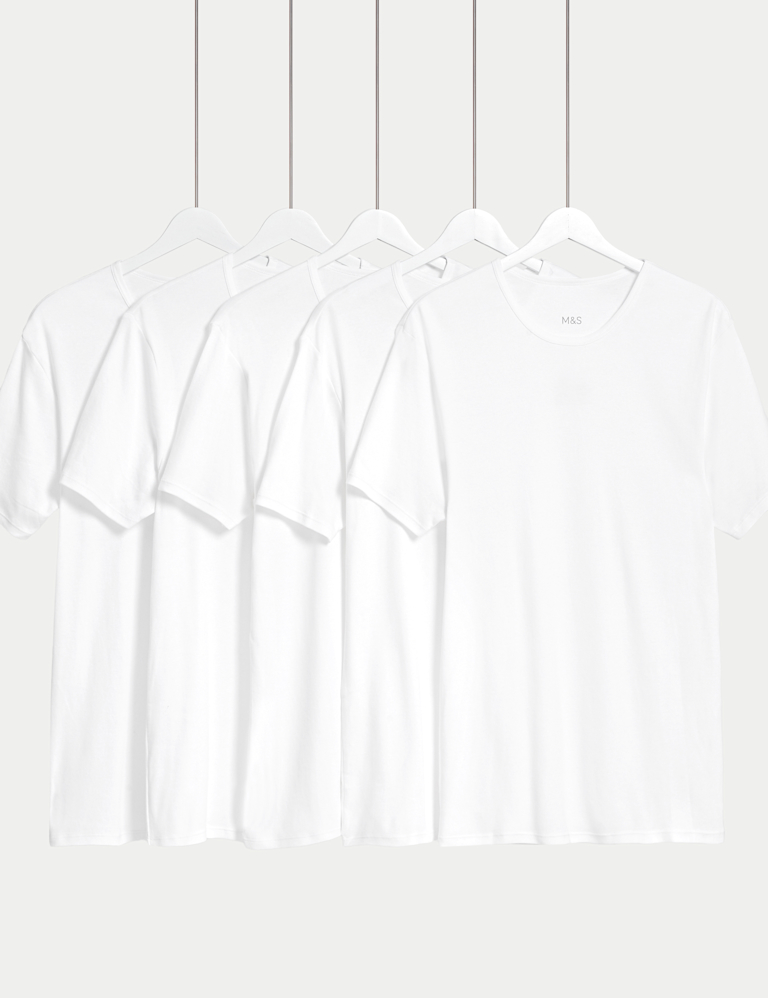5 Pack Essential Cotton T-Shirt Vests