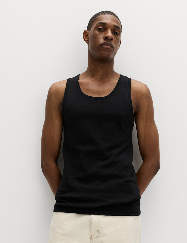 3 Pack Pure Cotton Sleeveless Vests