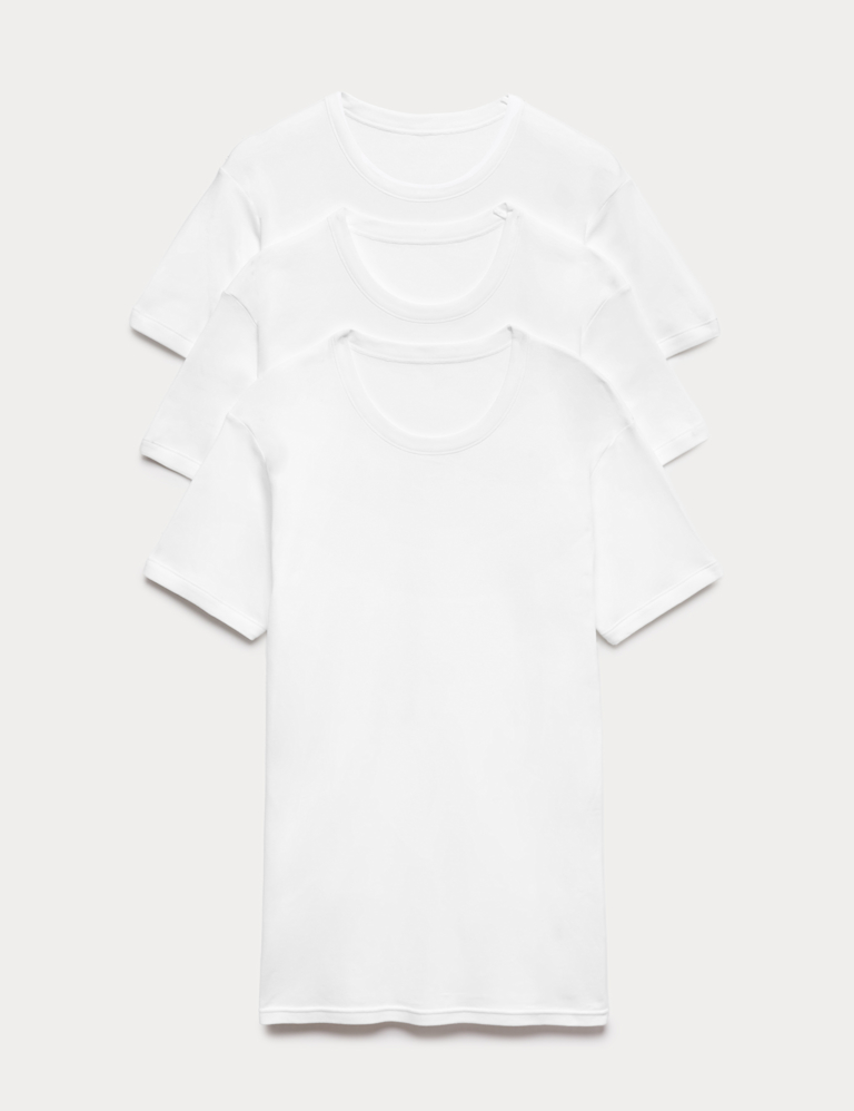 3 Pack Pure Cotton T-Shirt Vests