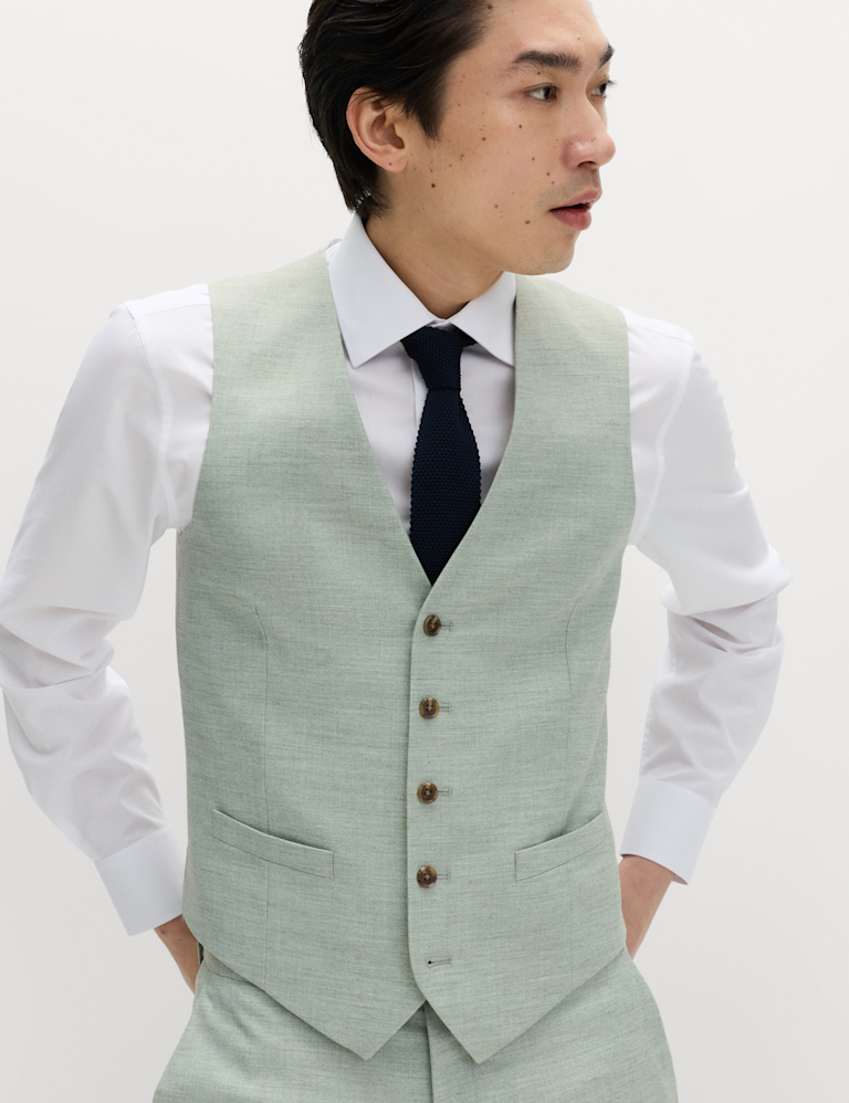 Textured Stretch Waistcoat