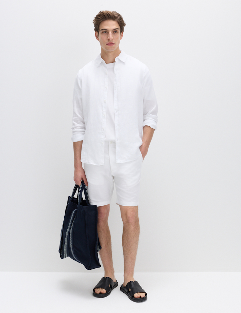Linen Blend Chino Shorts