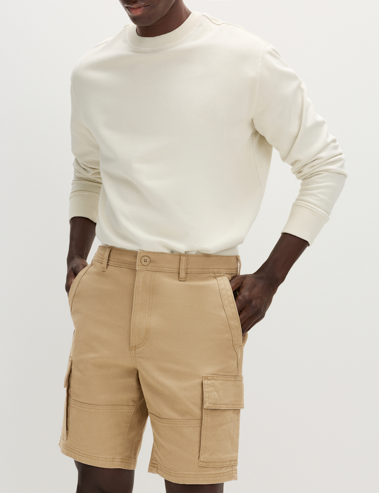 Straight Fit Stretch Cargo Short