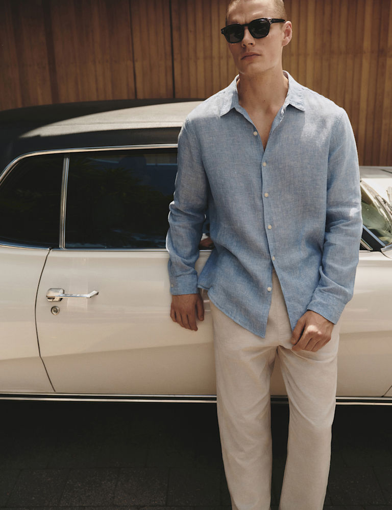 Regular Fit Pure Linen Shirt