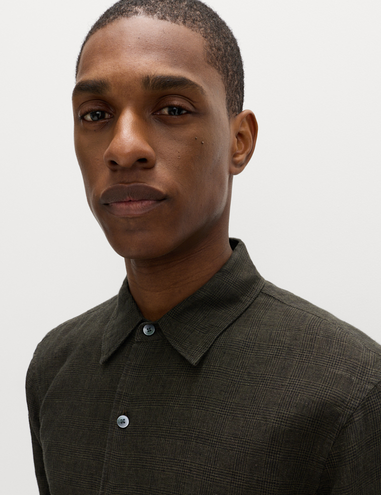 Pure Linen Check Shirt