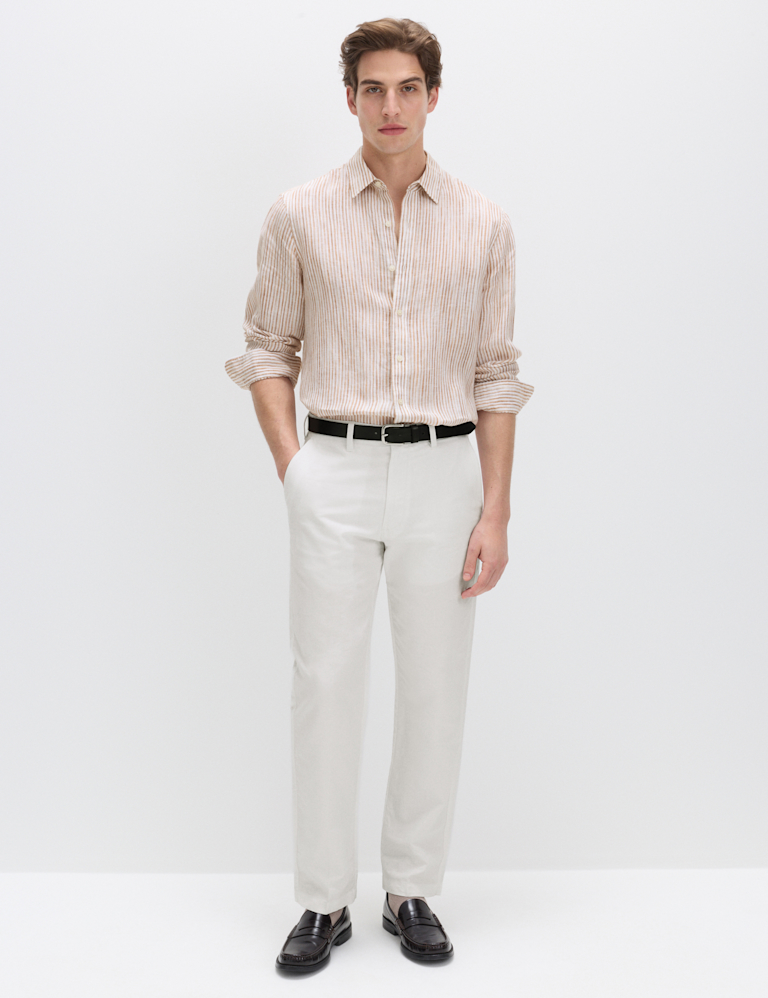 Pure Linen Striped Shirt