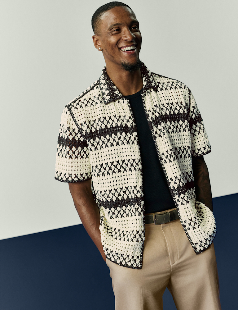 Relaxed Fit Knitted Polo Shirt