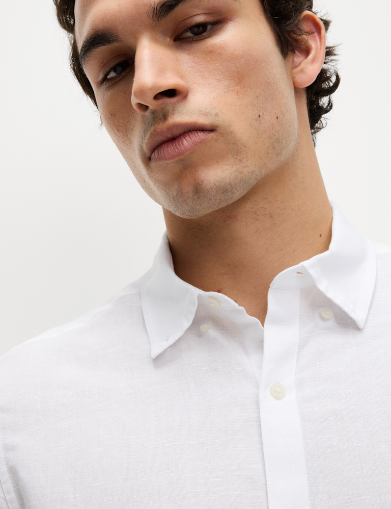 Linen Cotton Short Sleeve Shirt