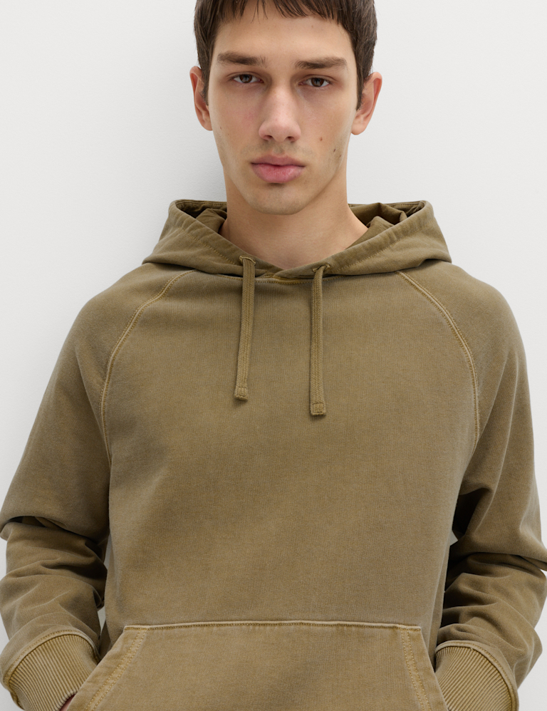 Pure Cotton Garment Dyed Hoodie