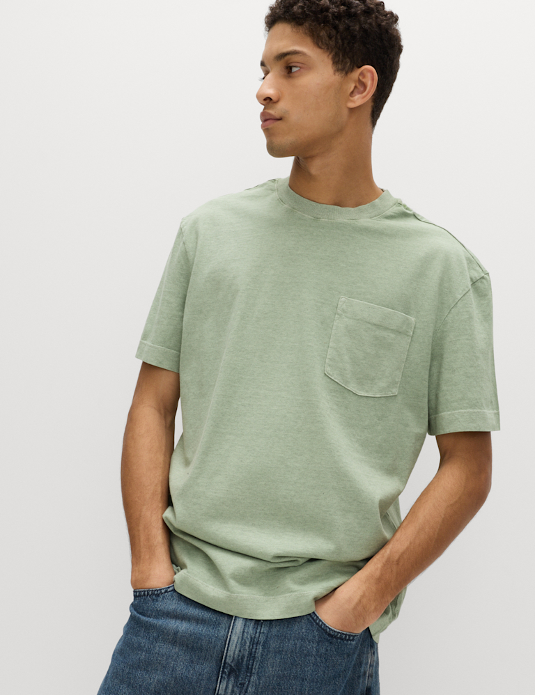 Relaxed Pure Cotton Garment Dyed T-Shirt