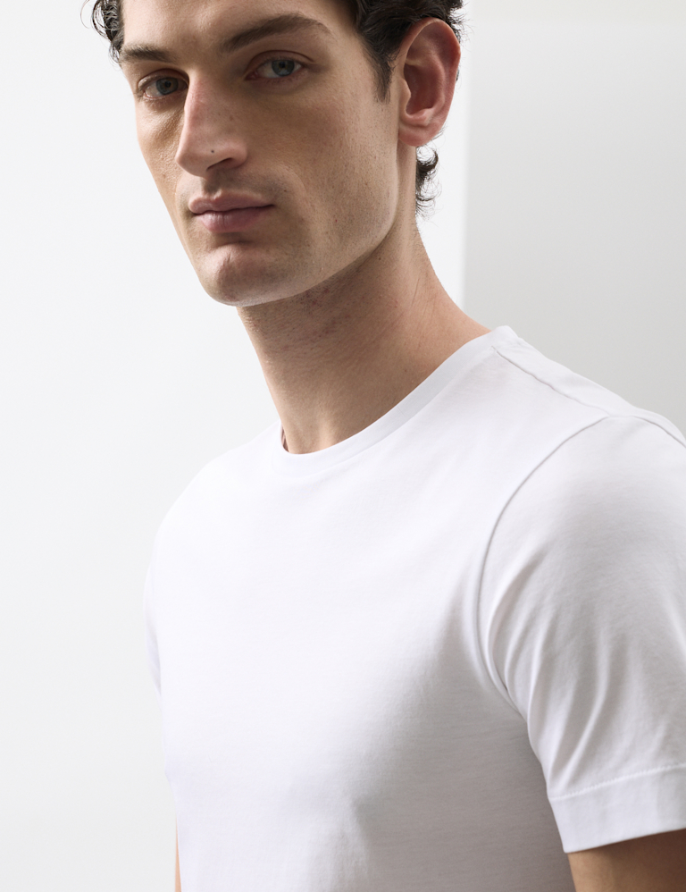 Pure Supima® Cotton Slim Fit Crew Neck T Shirt