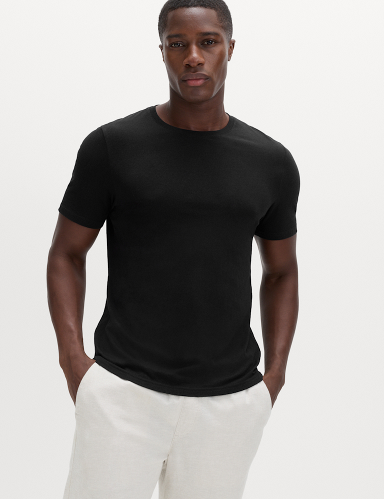 Regular Fit Pure Cotton Crew Neck T-Shirt