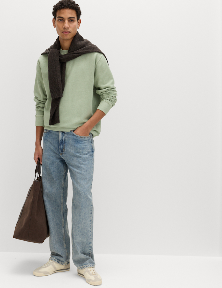 Pure Cotton Garment Dye Sweatshirt