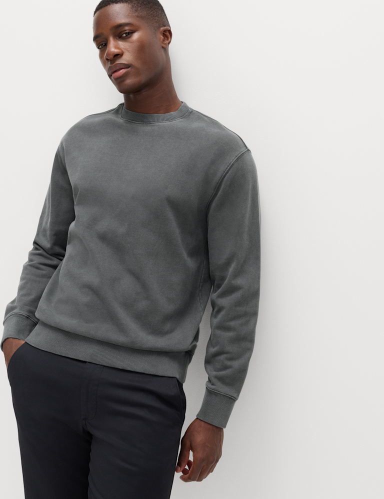Pure Cotton Garment Dye Sweatshirt