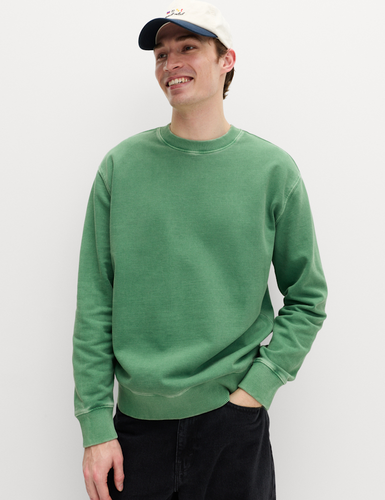 Pure Cotton Garment Dye Sweatshirt