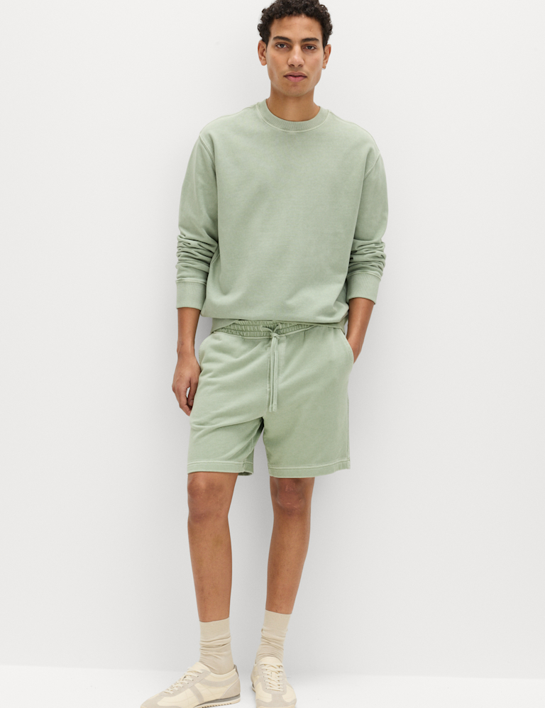 Relaxed Fit Pure Cotton Garment Dye Short