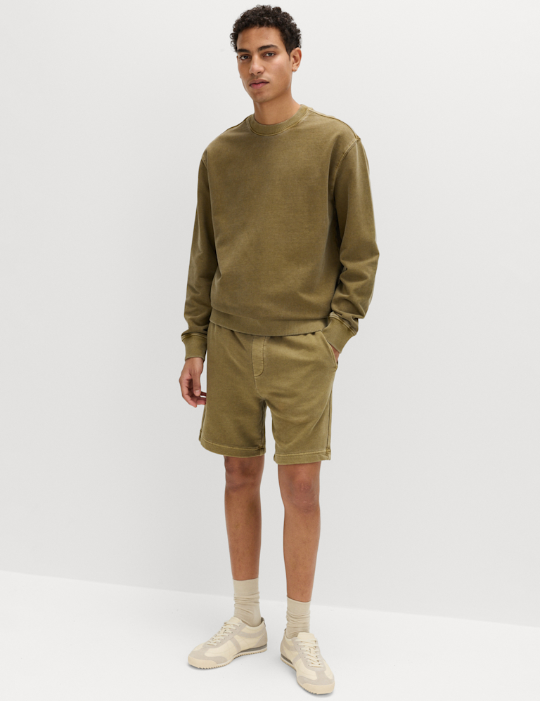 Relaxed Fit Pure Cotton Garment Dye Short
