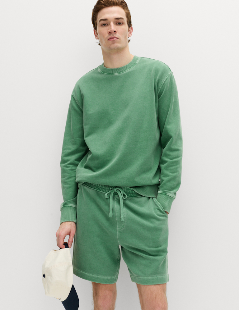 Relaxed Fit Pure Cotton Garment Dye Short