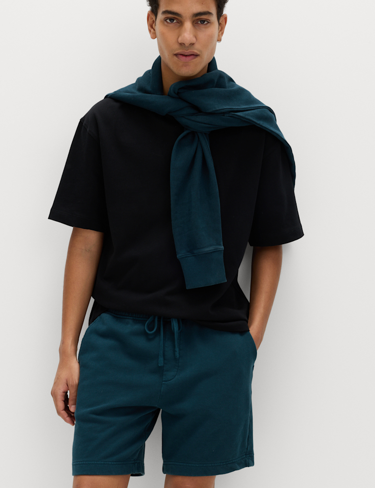 Relaxed Fit Pure Cotton Garment Dye Short