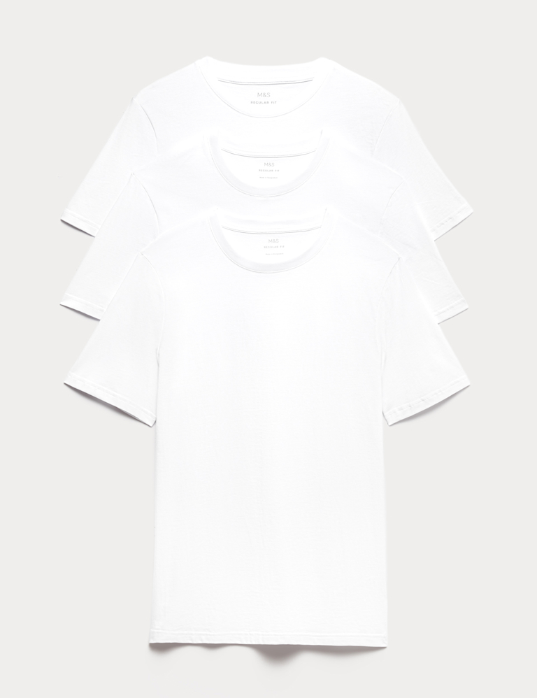 3 Pack Pure Cotton Crew Neck T-Shirts