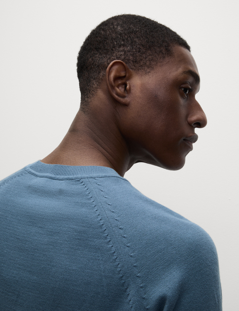 Pure Cotton Crew Neck Jumper