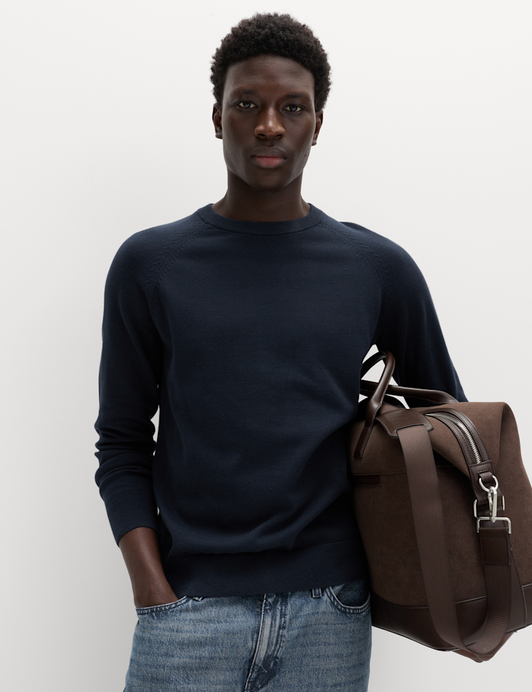 Pure Cotton Crew Neck Jumper