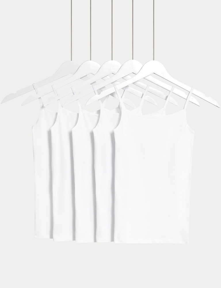 5pk Cotton with Stretch Camis (5-14 Years)