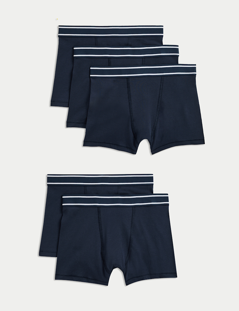 5 Pack Cotton with Stretch Trunks (5-16 Yrs) 5 Pack Cotton with Stretch Trunks (5-16 Yrs)