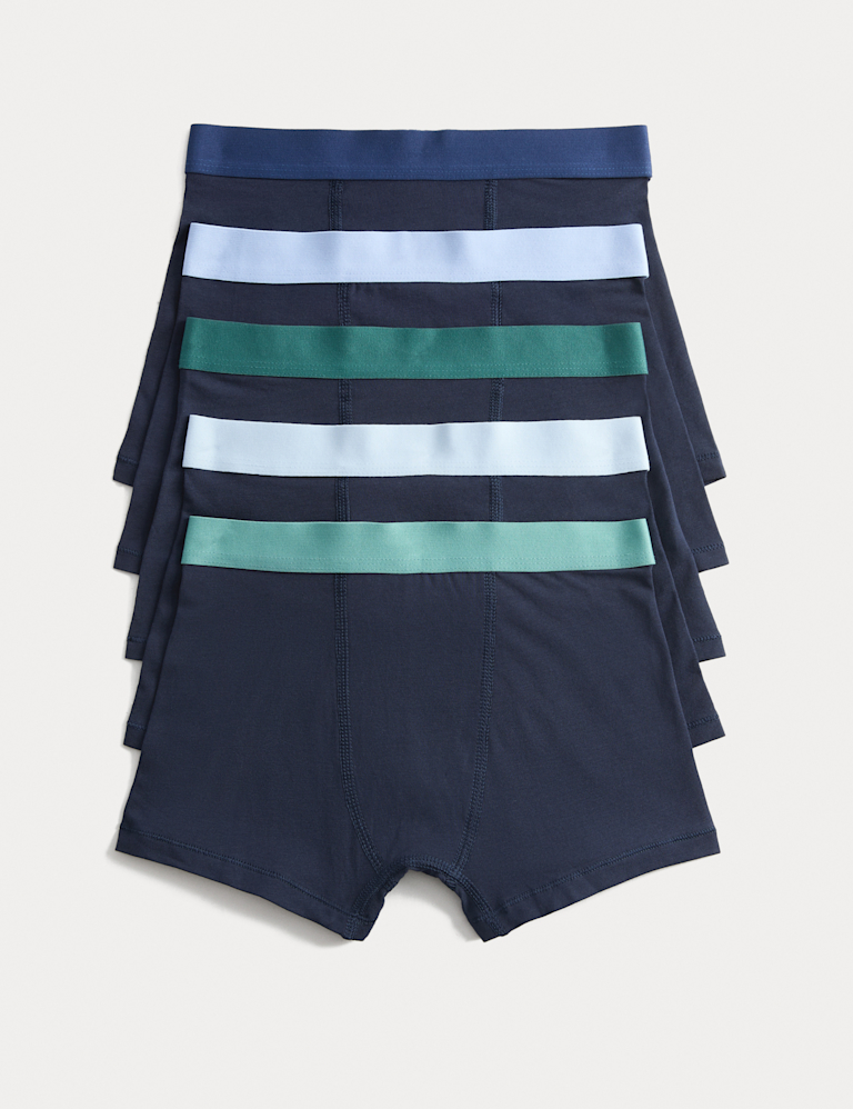 5 Pack Cotton with Stretch Trunks (5-16 Yrs) 5 Pack Cotton with Stretch Trunks (5-16 Yrs)
