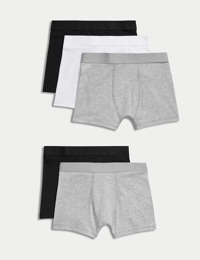 5 Pack Cotton with Stretch Plain Trunks (5-16 Yrs) 5 Pack Cotton with Stretch Plain Trunks (5-16 Yrs)