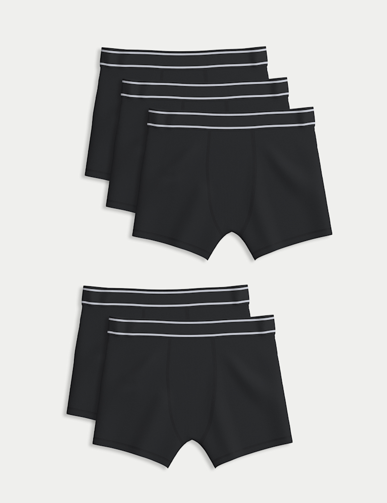 5 Pack Cotton with Stretch Trunks (5-16 Yrs) 5 Pack Cotton with Stretch Trunks (5-16 Yrs)