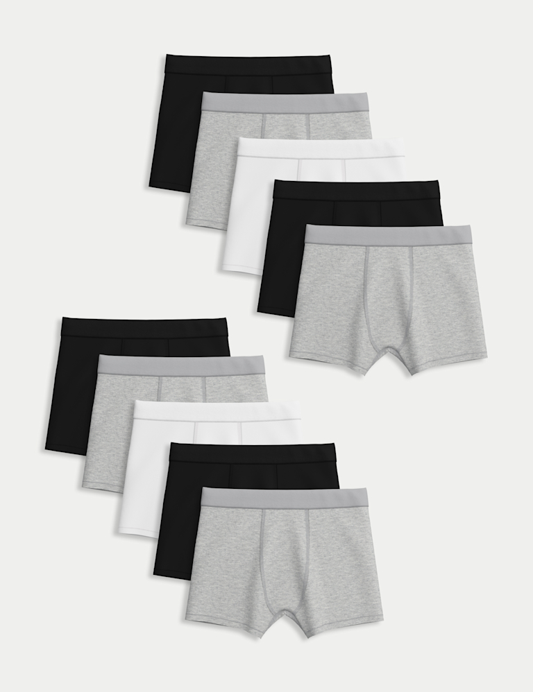 10 Pack Cotton With Stretch Trunks (5–16 Yrs) 10 Pack Cotton With Stretch Trunks (5–16 Yrs)