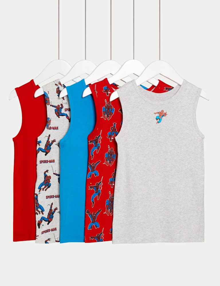 5 Pack Spider-Man™ Vests (2-8 Yrs)