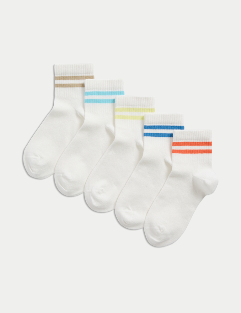 5pk Cotton Rich Sports Socks 5pk Cotton Rich Sports Socks