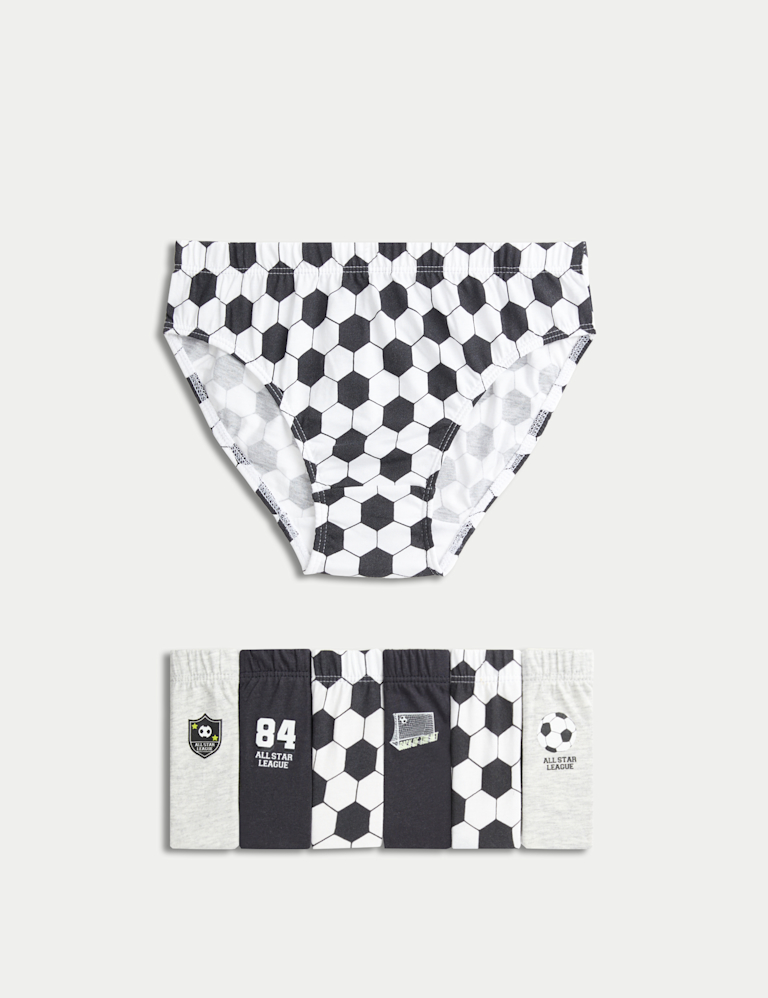 7pk Pure Cotton Football Briefs (2-8 Yrs) 7pk Pure Cotton Football Briefs (2-8 Yrs)