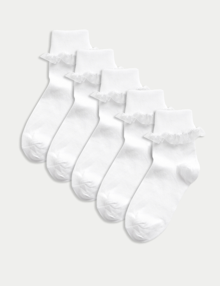 5pk of Frill Ankle Socks 5pk of Frill Ankle Socks