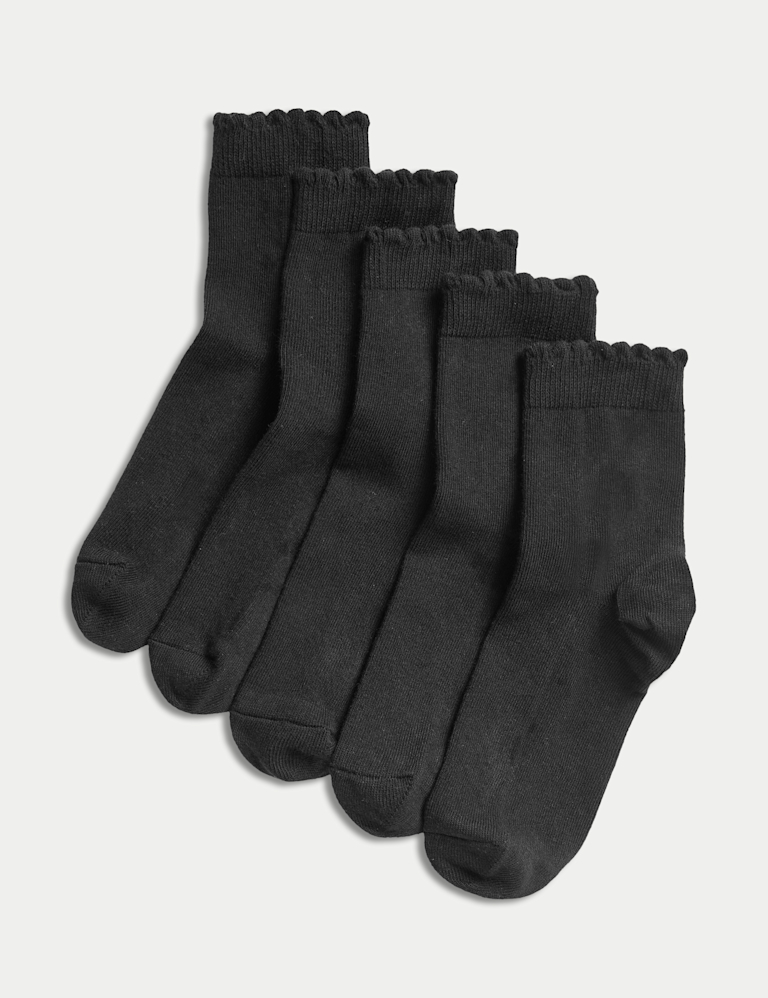 5 Pack of Short Picot Socks 5 Pack of Short Picot Socks