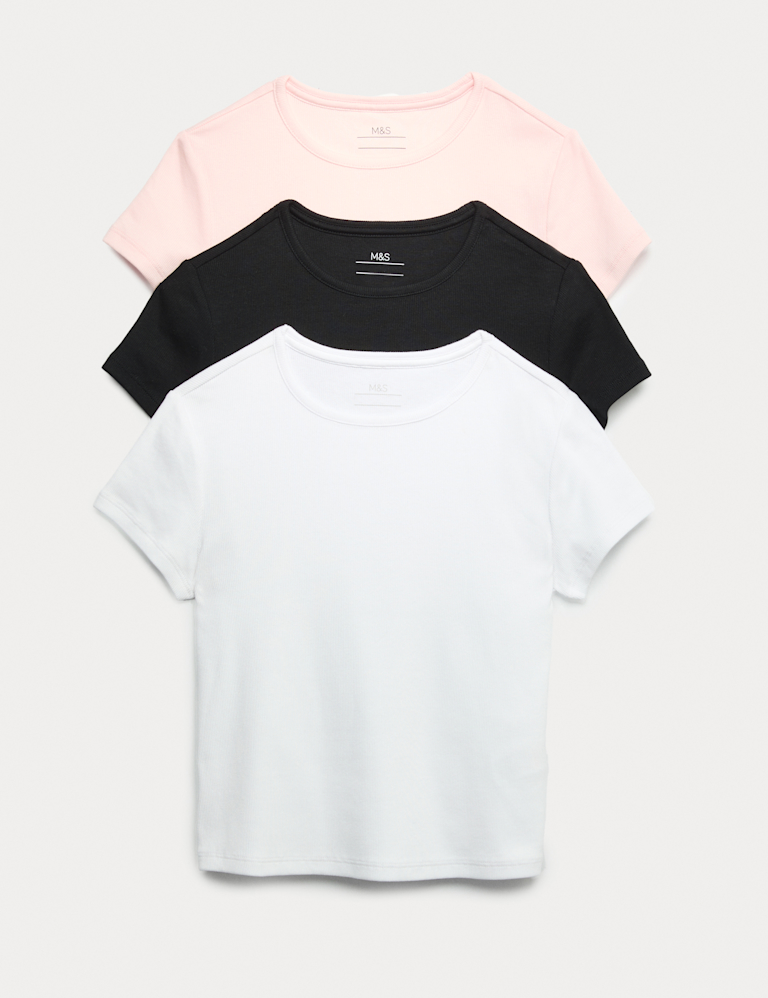 3 Pack Cotton Rich T-Shirts (6-16 Yrs)