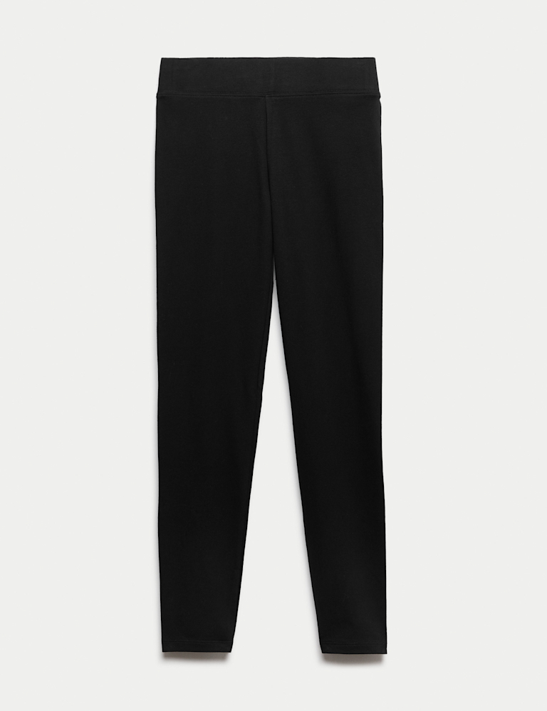 Cotton Rich Plain Leggings (6-16 Yrs)