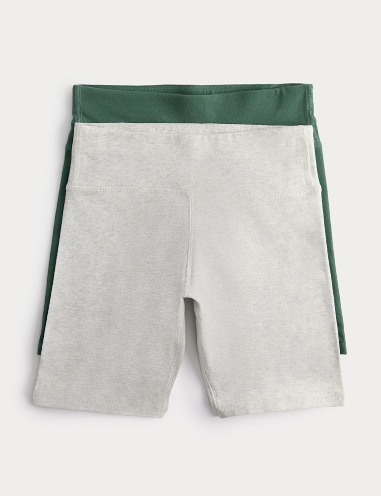 2 Pack Cotton Rich Cycling Shorts (6-16 Yrs)