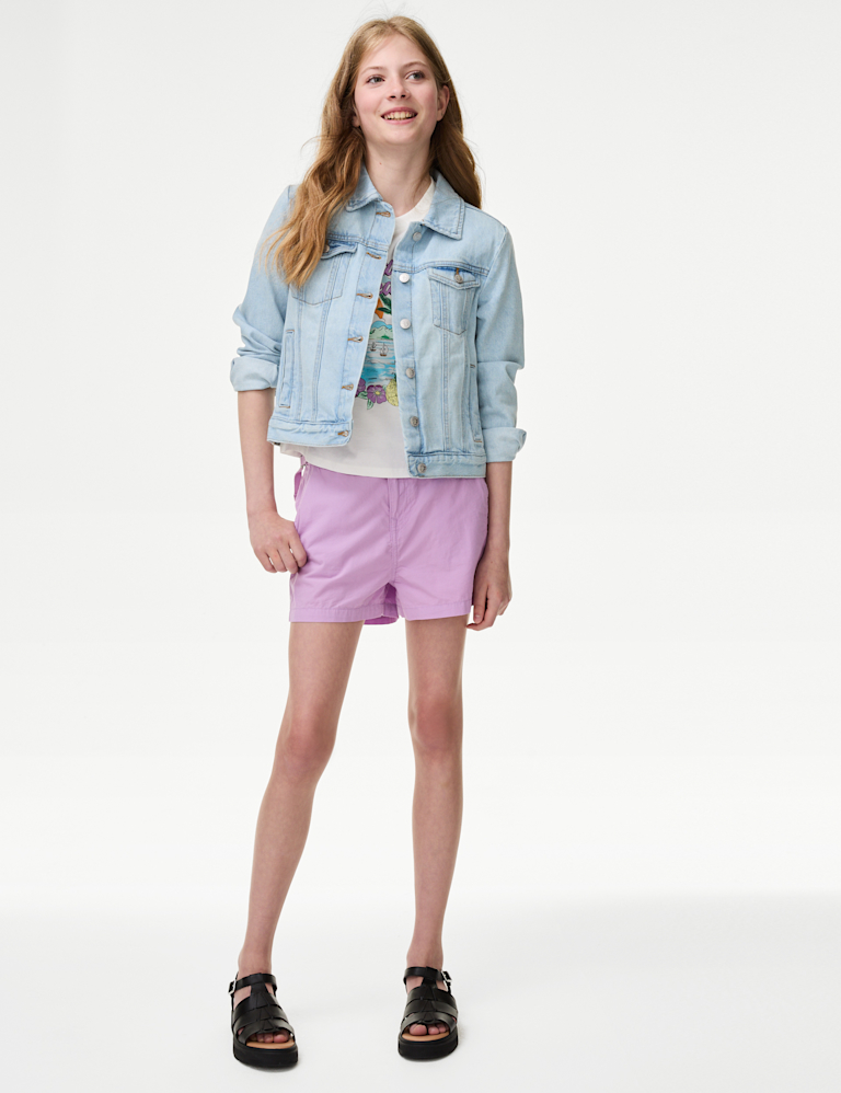 Pure Cotton Cargo Shorts (6-16 Yrs)