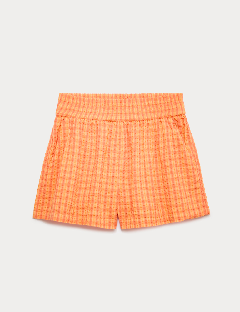 Pure Cotton Gingham Shorts (6-16 Yrs)