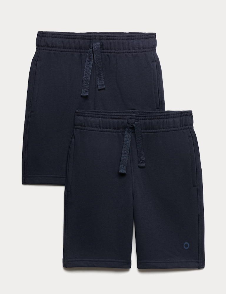 2 Pack Unisex School Sweat Shorts (2-16 Yrs)