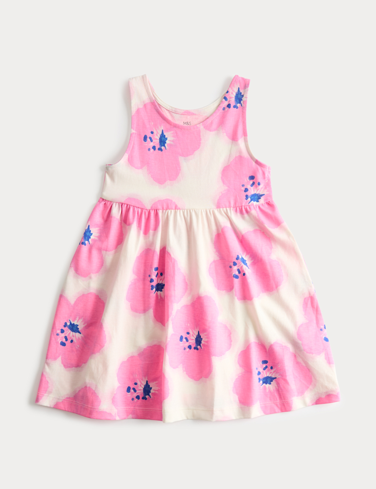 Pure Cotton Sleeveless Dress (2-8 Yrs)