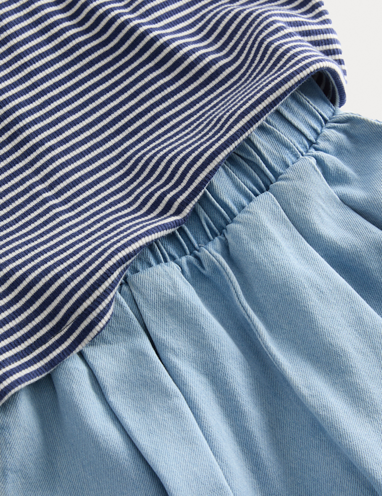 2 Piece Striped Top and Culottes Outfit (0-3 Yrs)