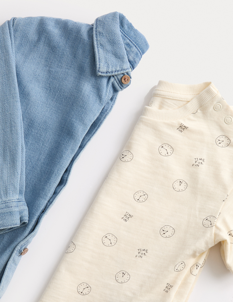 Denim Shirt with Printed T-Shirt (0-6 Yrs) Denim Shirt with Printed T-Shirt (0-6 Yrs)