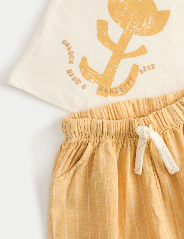 Graphic Tee & Striped Trousers (0-5 Yrs)