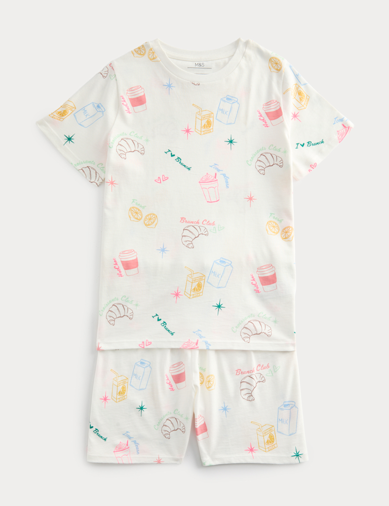 Pure Cotton Brunch Graphic Pyjamas (1-16 Yrs) Pure Cotton Brunch Graphic Pyjamas (1-16 Yrs)