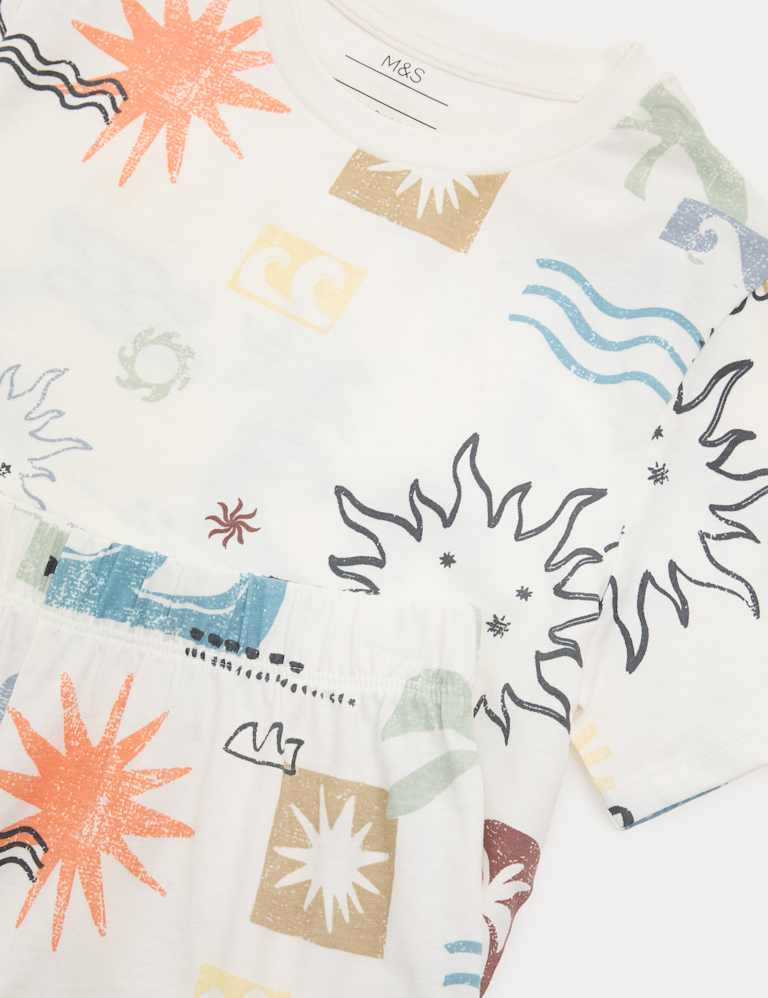 Pure Cotton Printed Short Pyjamas (1-10 Yrs)